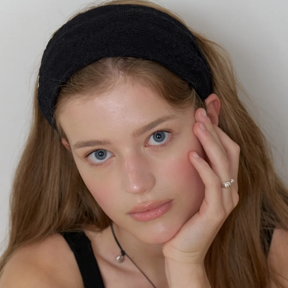 Flower Lace Wide Headband_BLACK (L262MHA020)