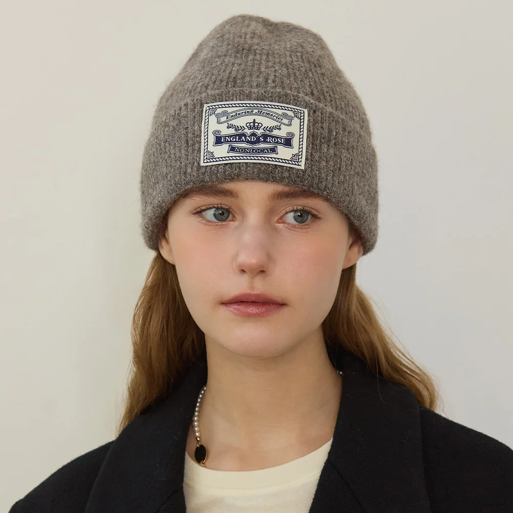 Englands Rose Classic Knit Beanie - Grey