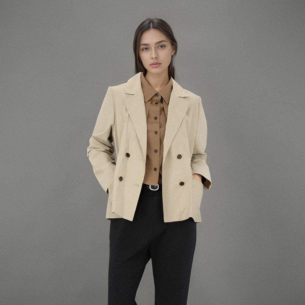 Cropped Comfortable Jacket _Beige