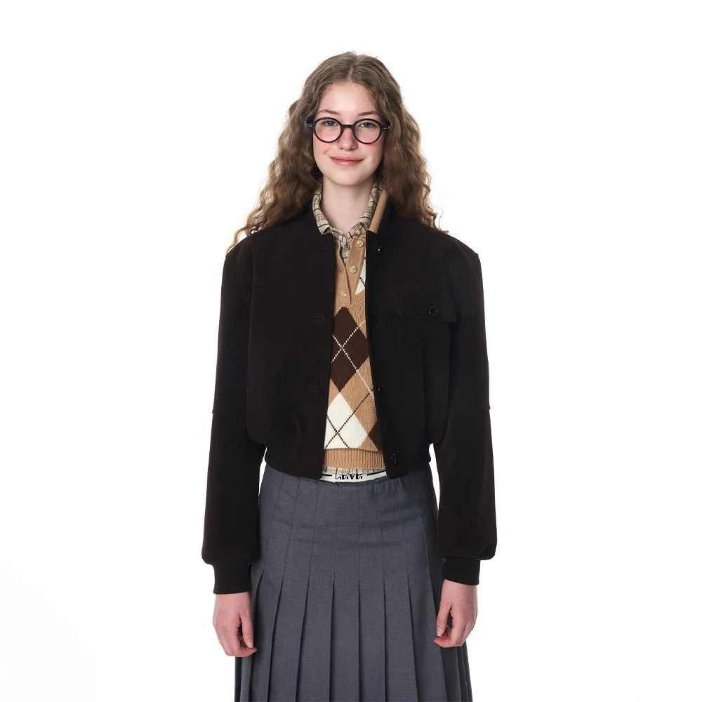 NUA SUEDE CROP JUMPER (2COLOR)