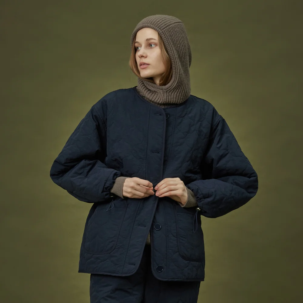 QUILTING PADDING JACKET_navy (women)