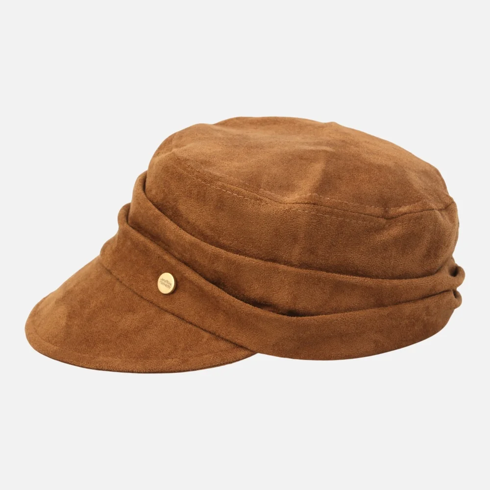 Suade Wrinkle Camel Marine Cap 皺褶水手帽