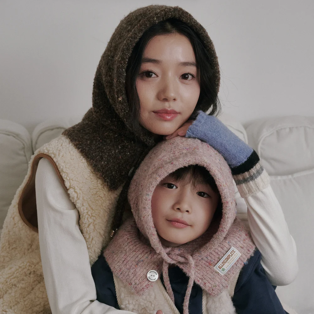 Family Sprinkle Boucle Balaclava_Set (5 Colors)