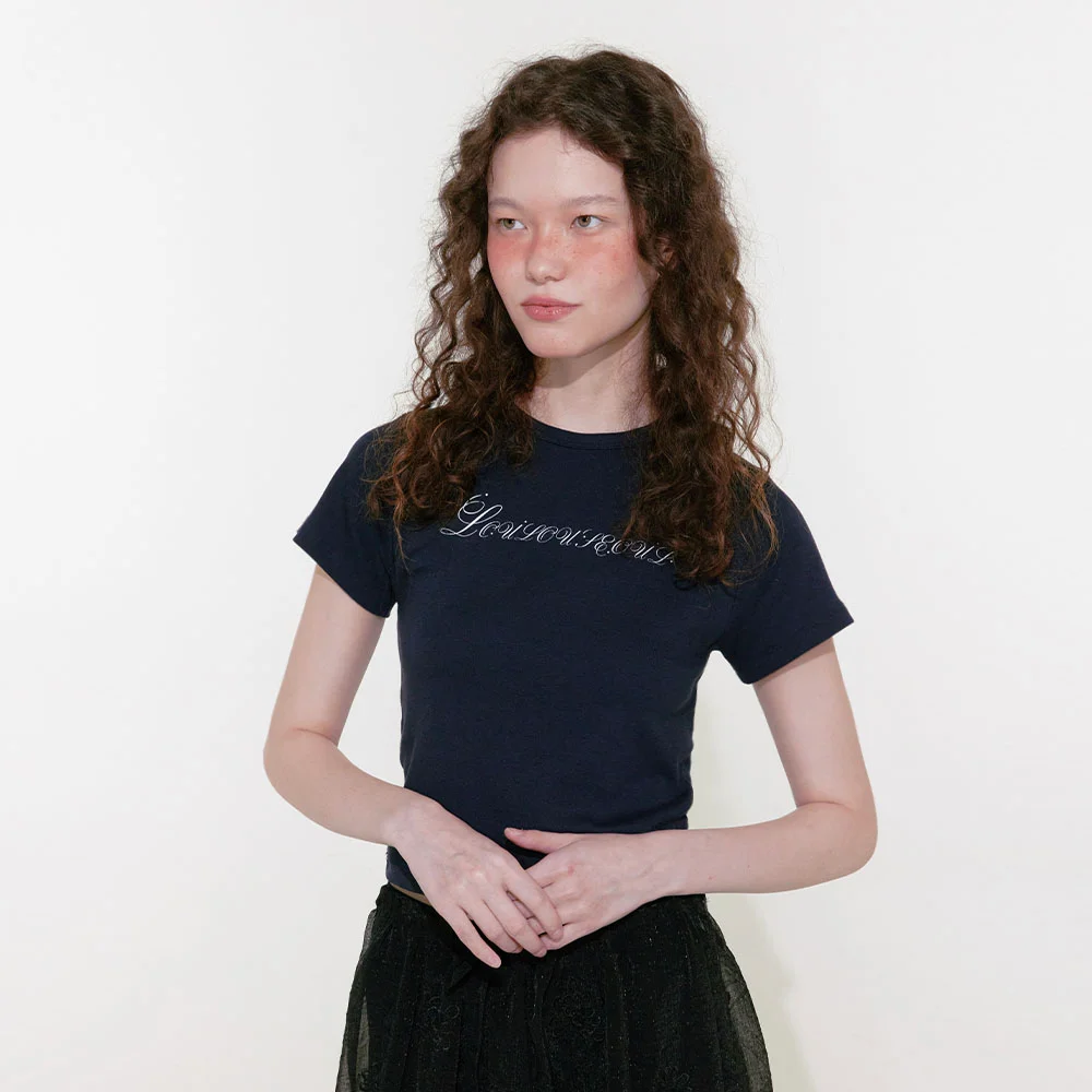 Logo Sparkle T-Shirt (Navy)