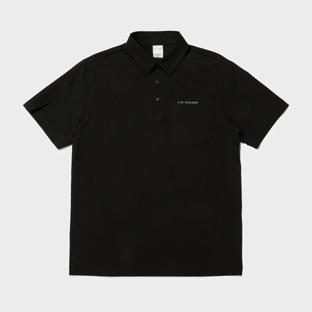 ESSENTIAL (必備款) Fuse Pocket 男裝 短袖Polo T恤_Black DMM24212Z1