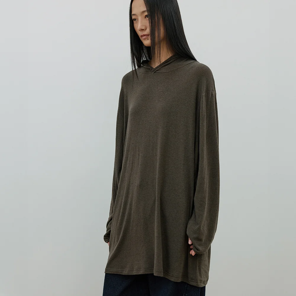 Loose Long Hood T-shirt (soil)