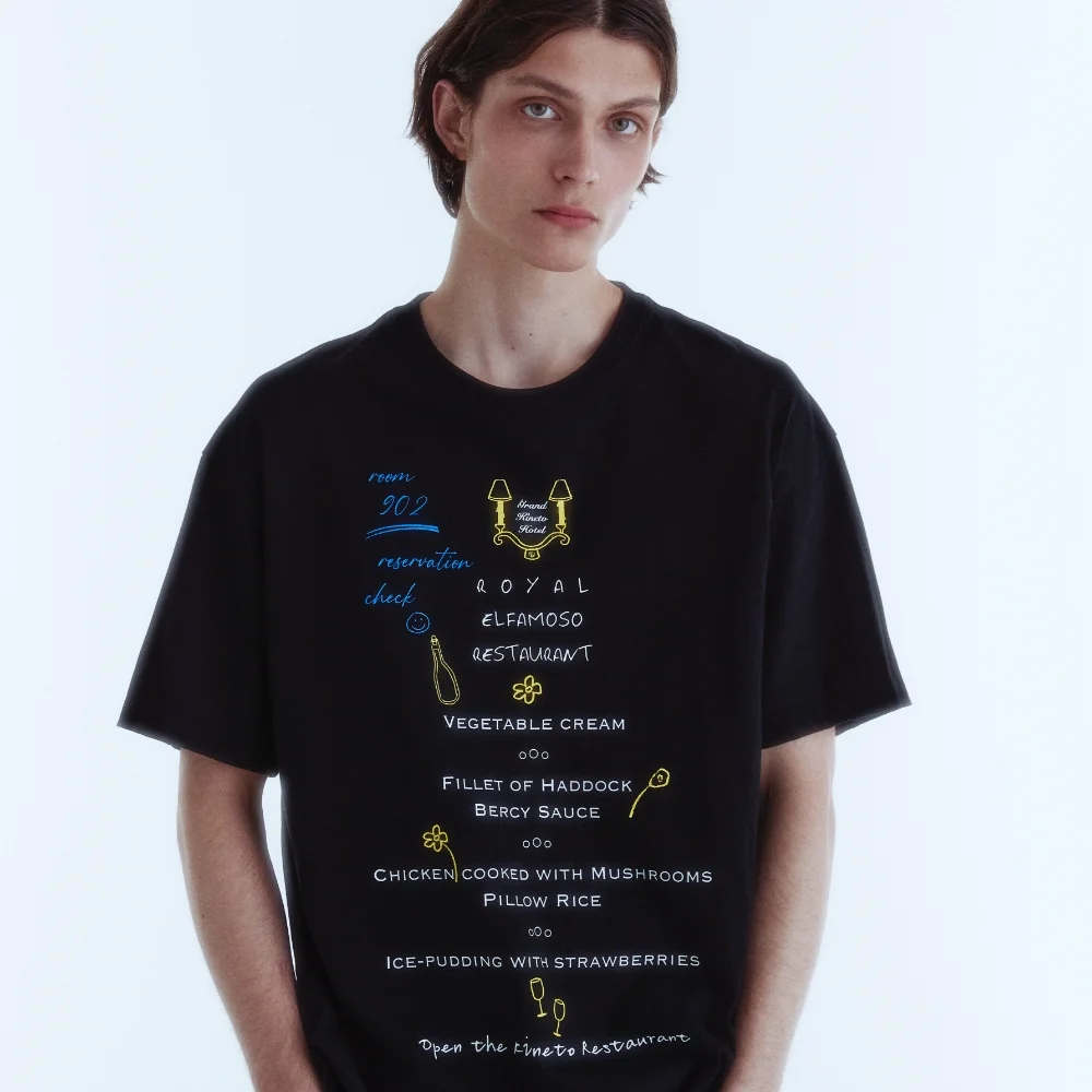 Room Service Menu T-Shirt_Deep Black