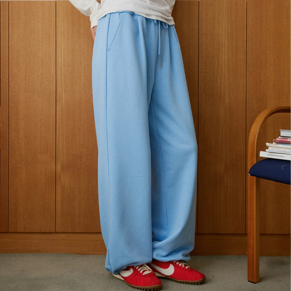 P3280 直筒 衛衣 褲子_Powder blue