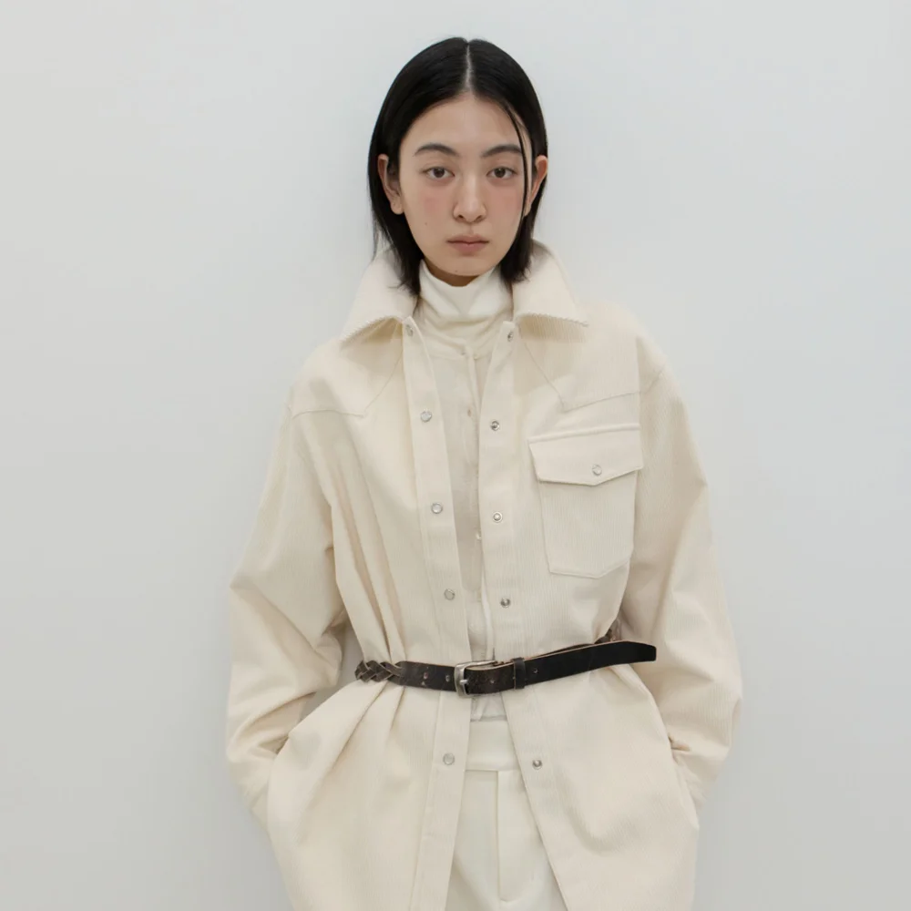 WESTERN CORDUROY SHIRT / CREAM