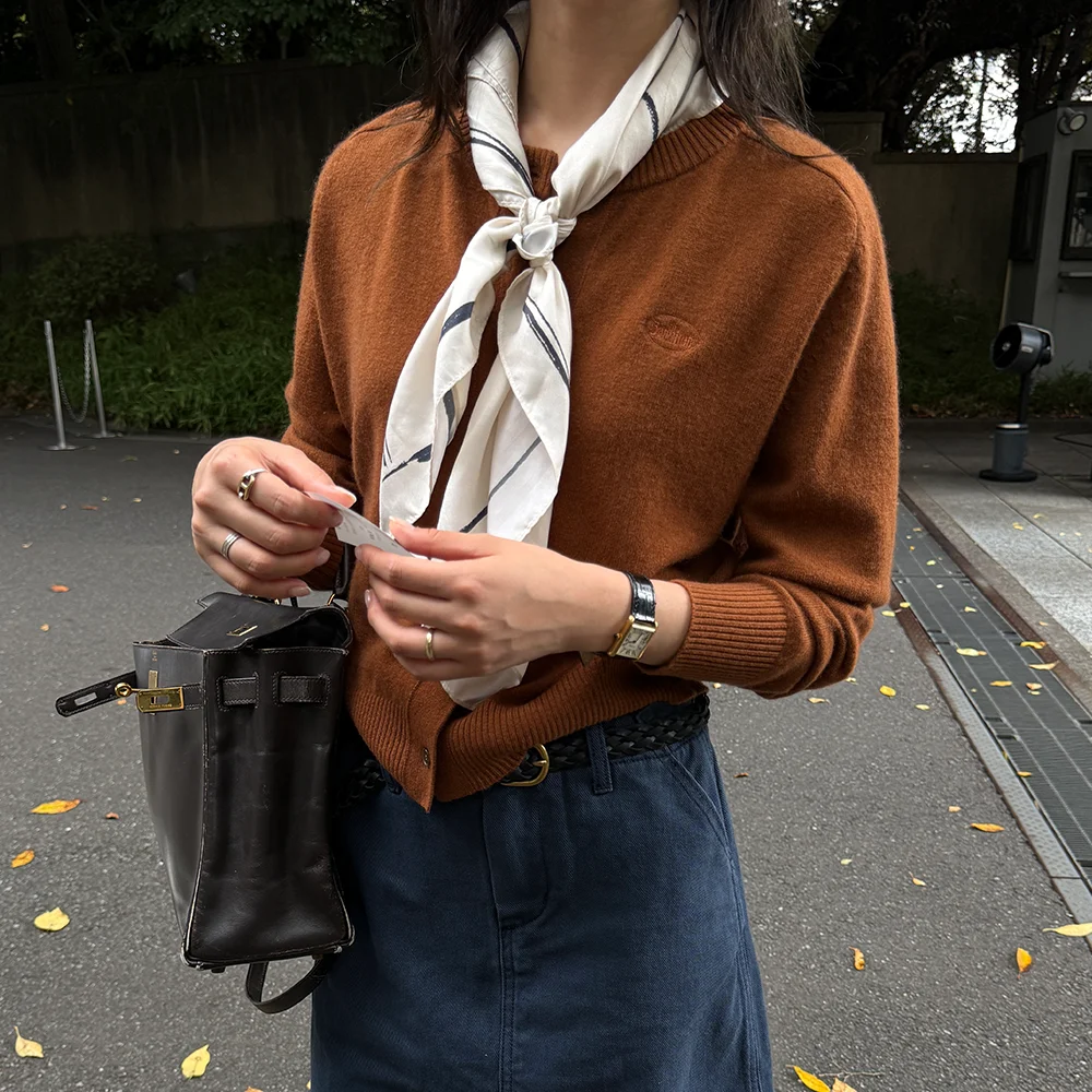 Penny Cash Knit Cardigan_Brown