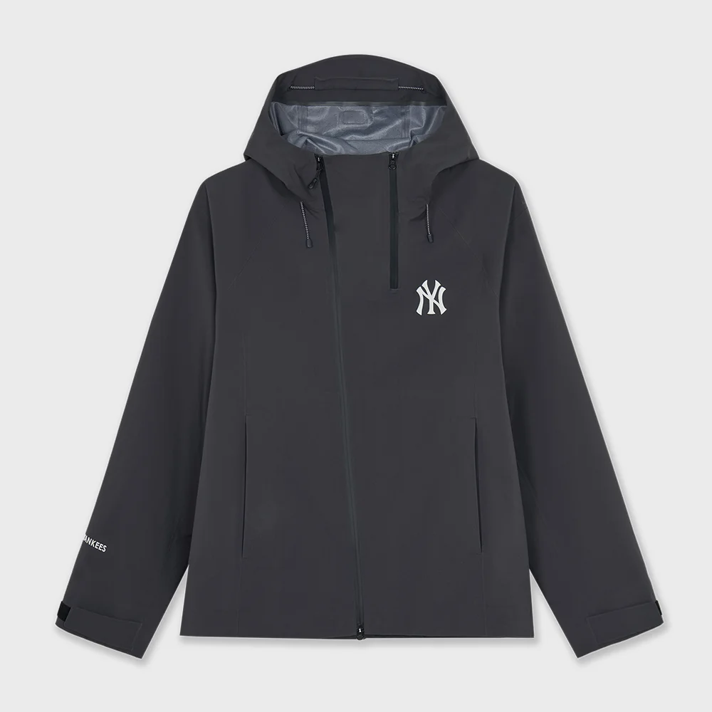 戶外機能風 3L 斜向 拉鏈 防風外套 NY (D.Charcoal Grey)