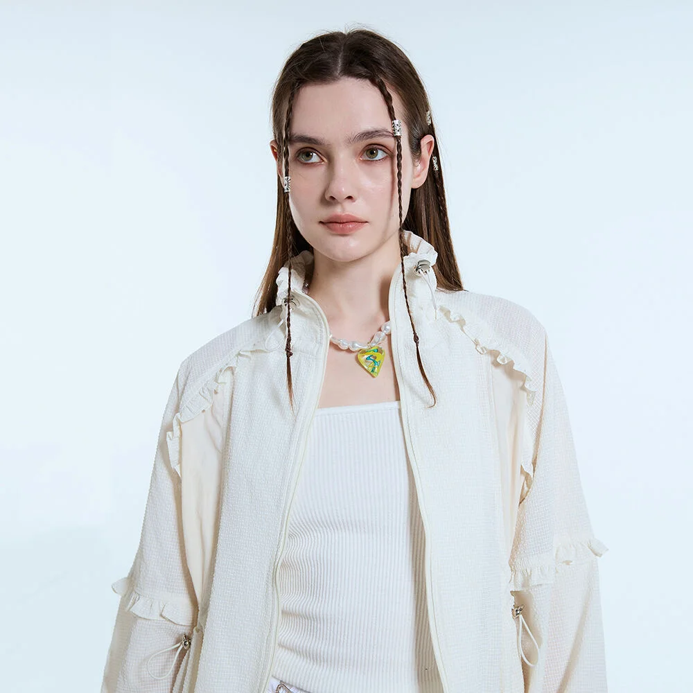 L11 FRILL WINDBREAKER(IVORY)
