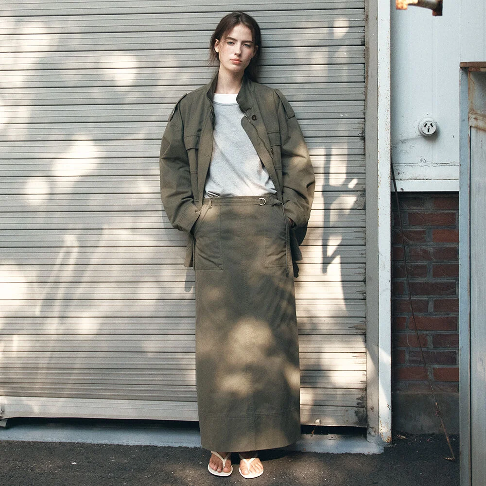 Field H-line long skirt _Khaki