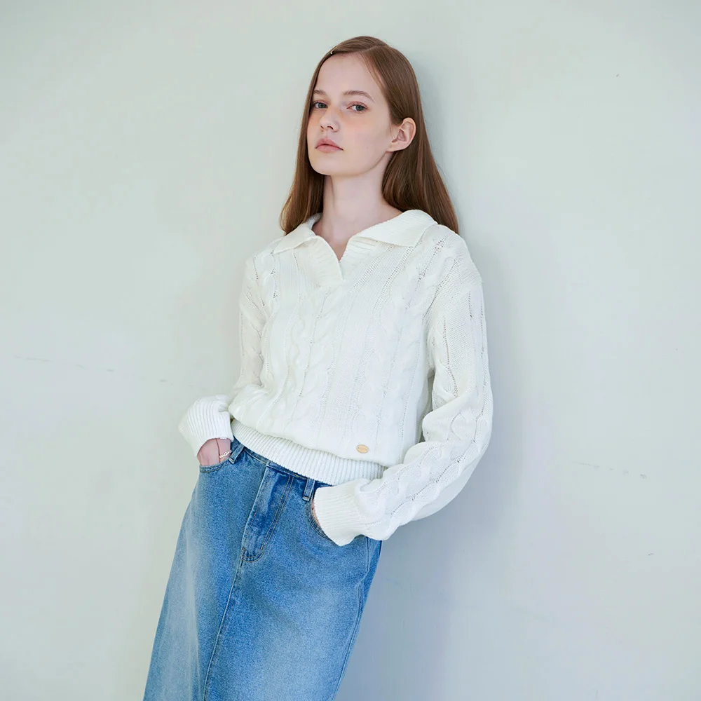 Cecil Collar Twist Knit
