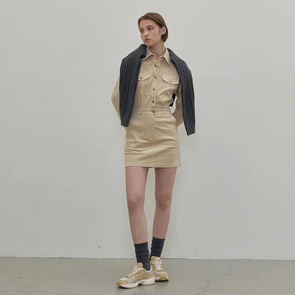 WINTER CORDUROY CASUAL DRESS (OP-6108)