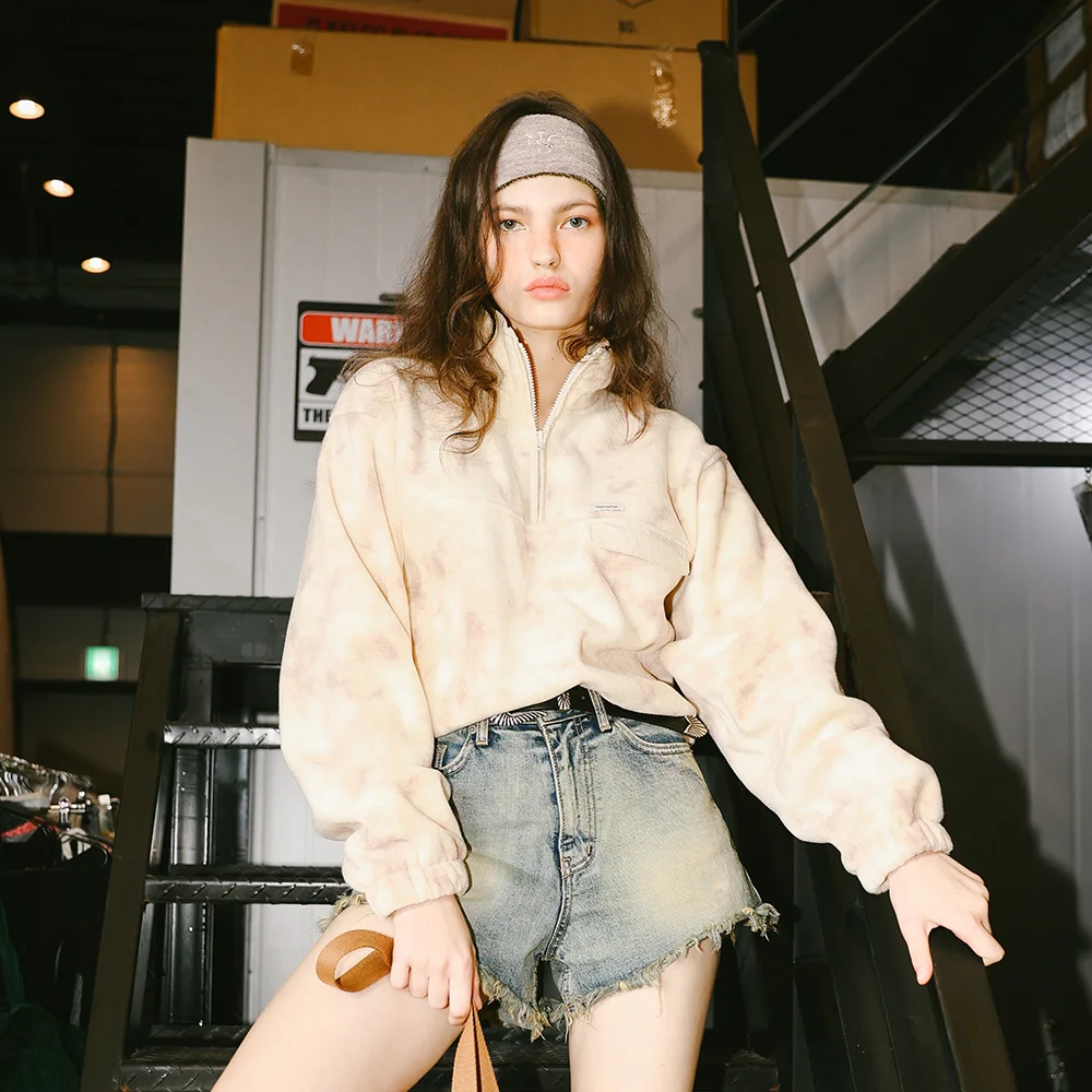 N.S.C Tie-Dyed 搖粒絨 風褸 (Beige)