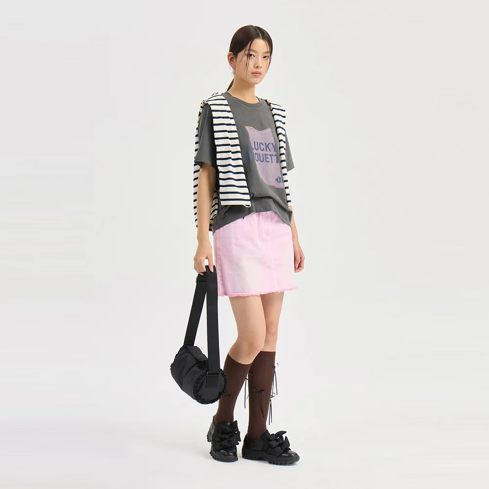 Denim Mini Skirt (pink) LFPDM26430PIX