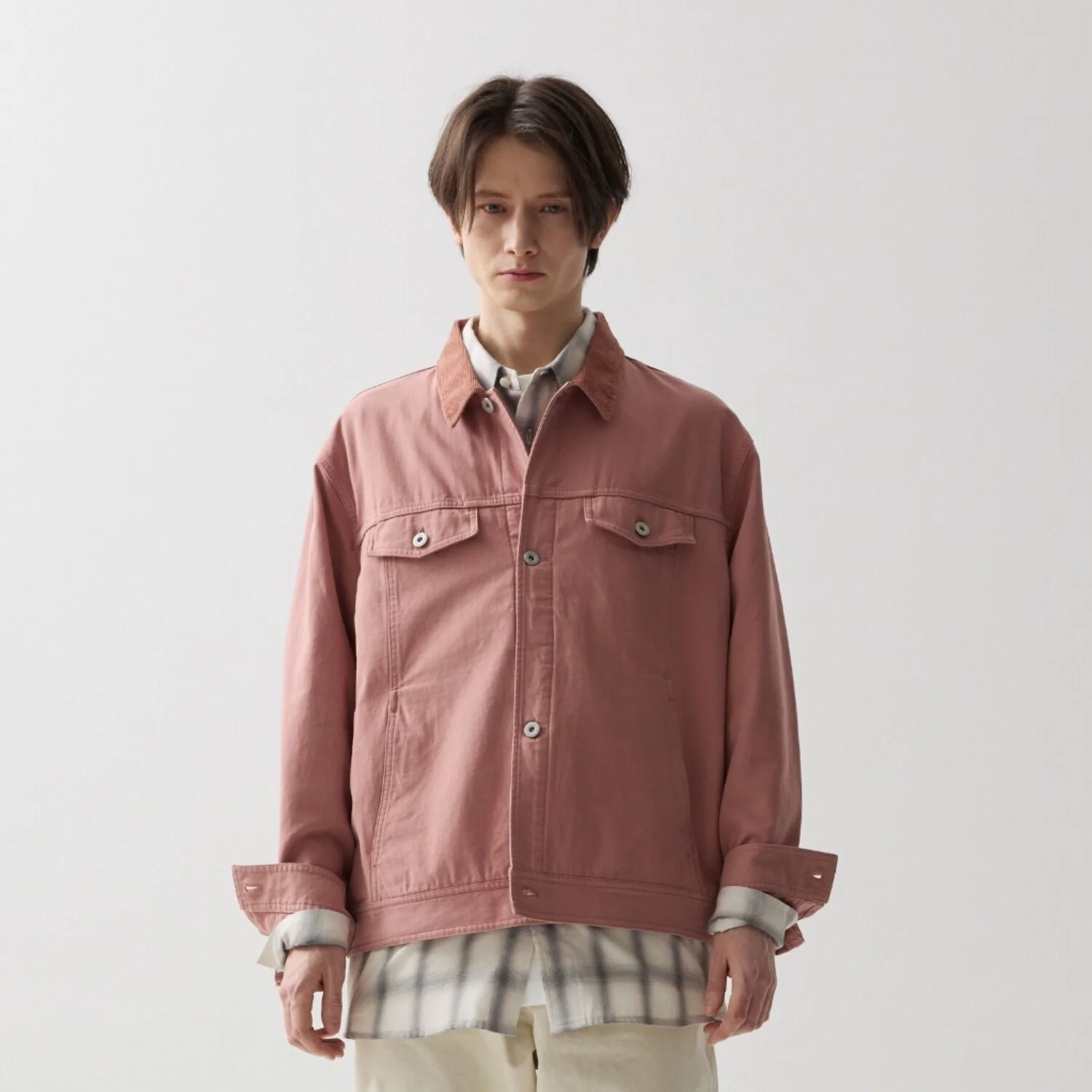 BASIS TRUCKER JACKET PINK