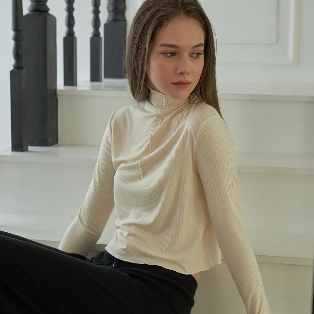 High Neck Long Sleeve Top