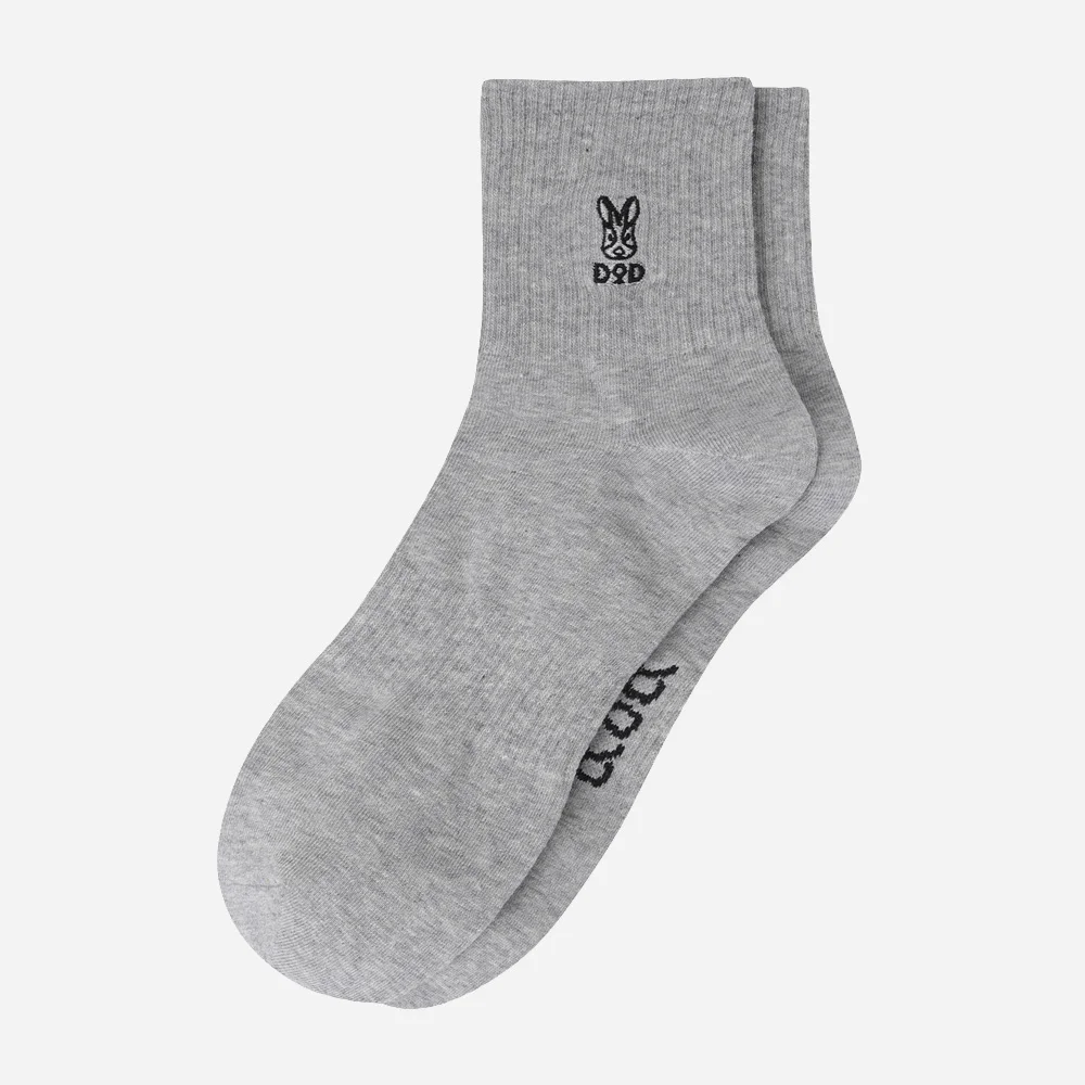純棉 基本款 短筒 襪(MELANGE GREY STANDARD)