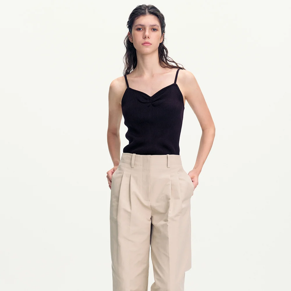 Moire Knit Sleeveless (Chocolate)