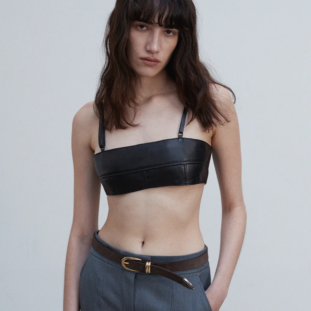 Leather Minimal Bra Top
