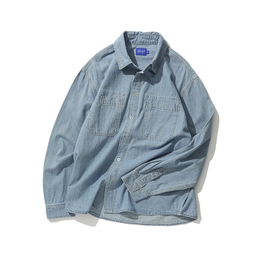 Relax Work Denim Shirts DCSH014Blue
