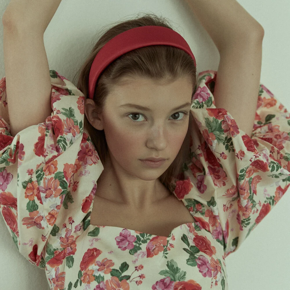 Raspberry Red Satin Headband