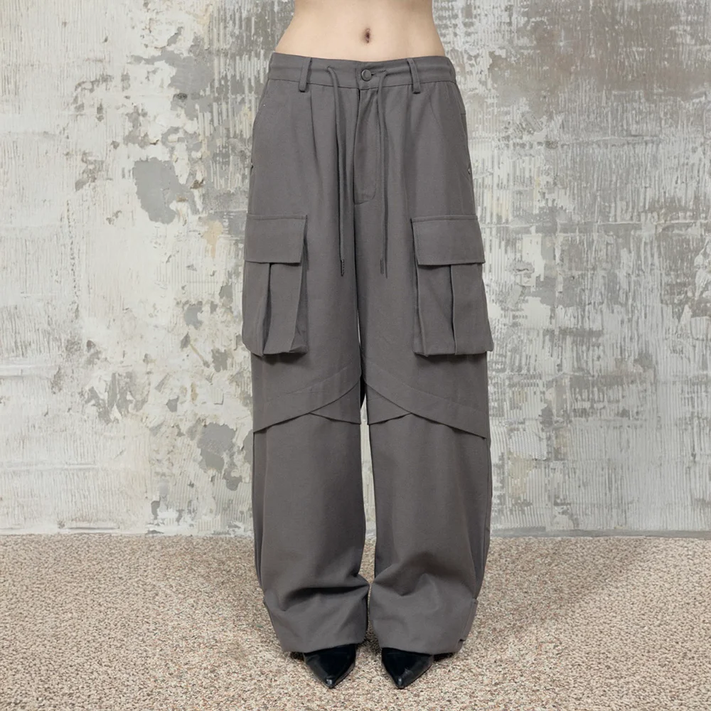 Panel Multi Pocket Cargo Pants (Charcoal)