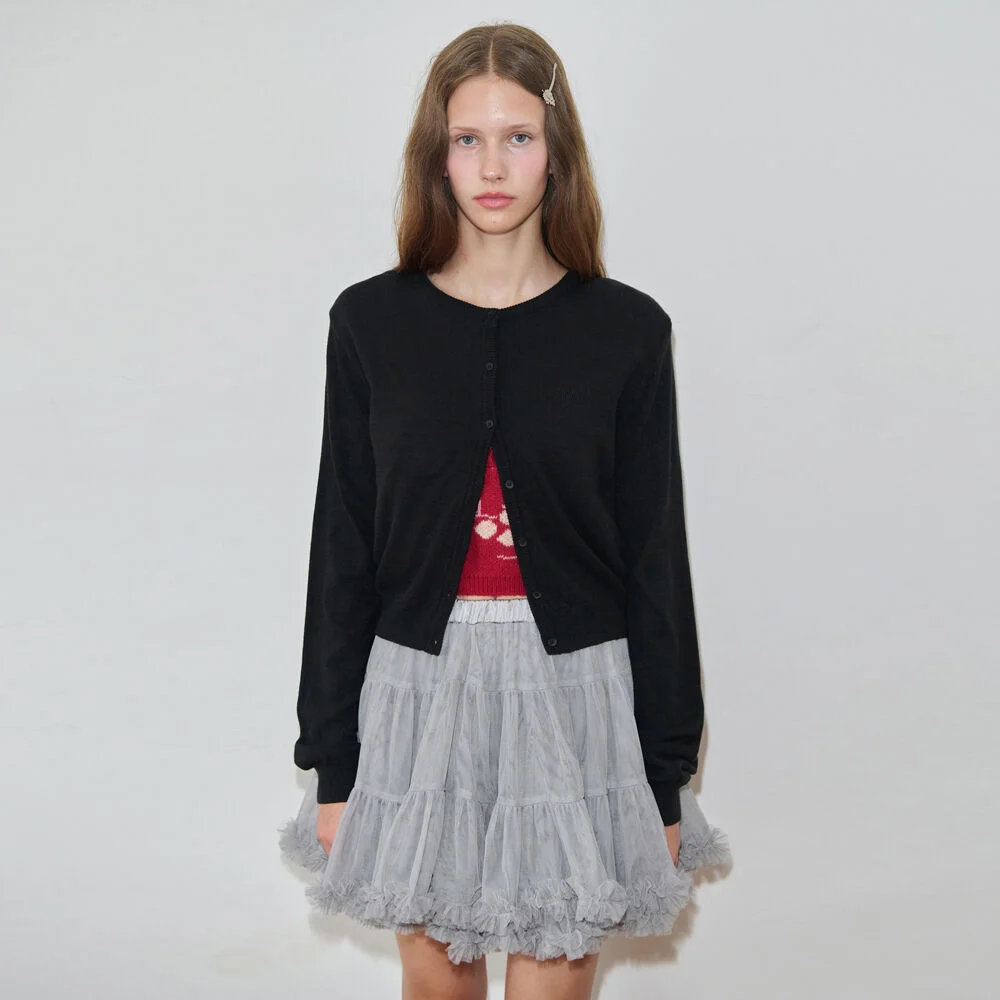 Sinoon Logo Cardigan (Black)