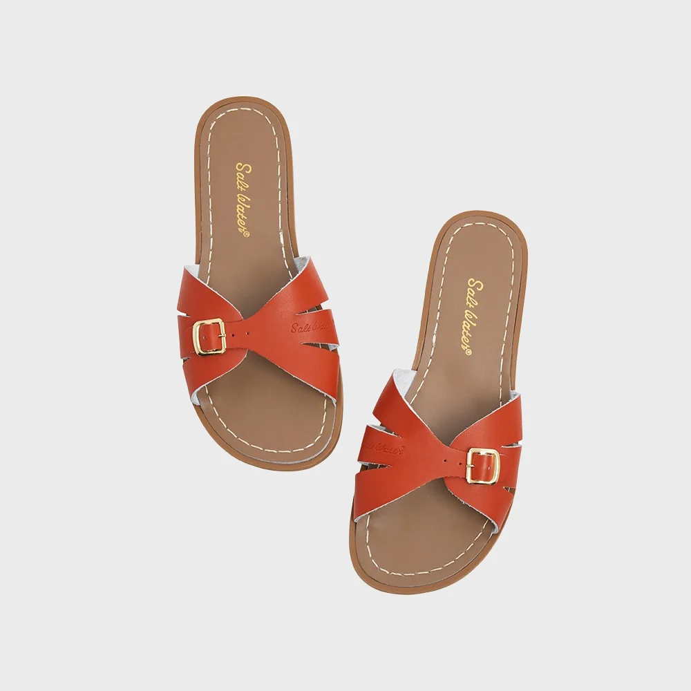 SALT-WATER SANDAL ADULT CLASSIC SLIDE PAPRIKA