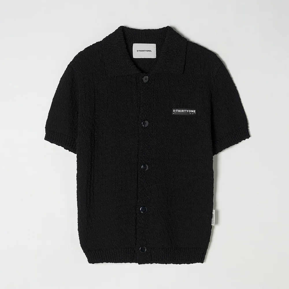 (WOMAN) Weaving Sweater Cardigan (Black)