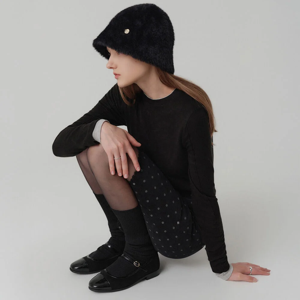 Lucy 毛絨 水桶 帽 / LUCY FUR BUCKET HAT_2colors