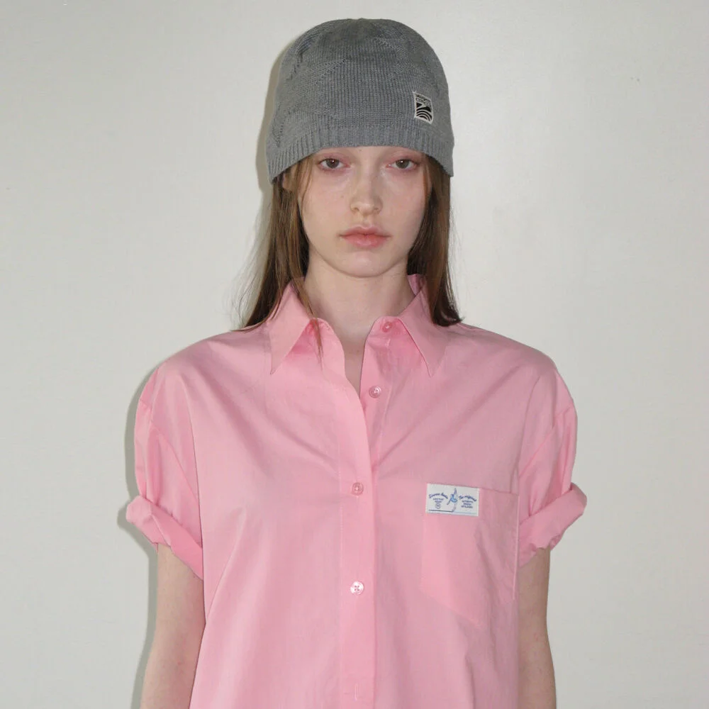 Half Sleeve Cotton Shirt (Pink)