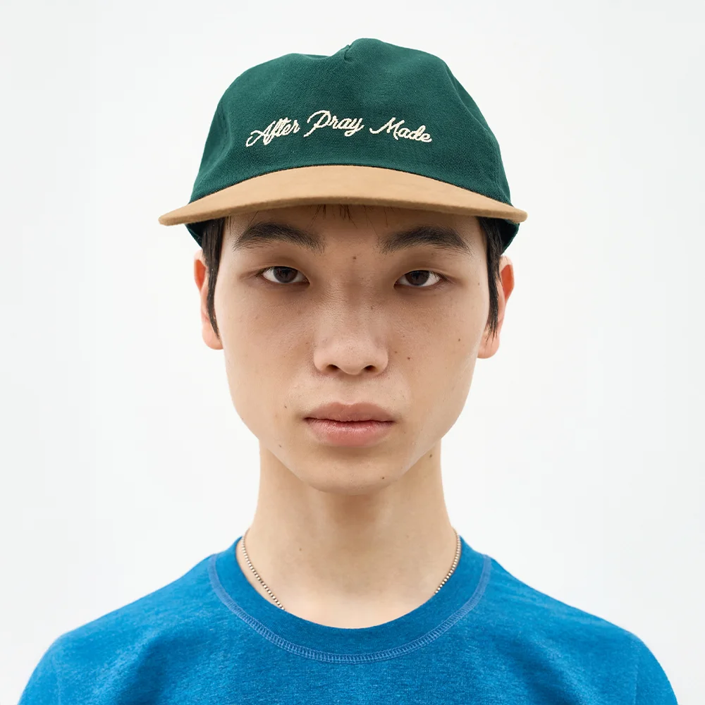 青春 手工製 帽 綠色