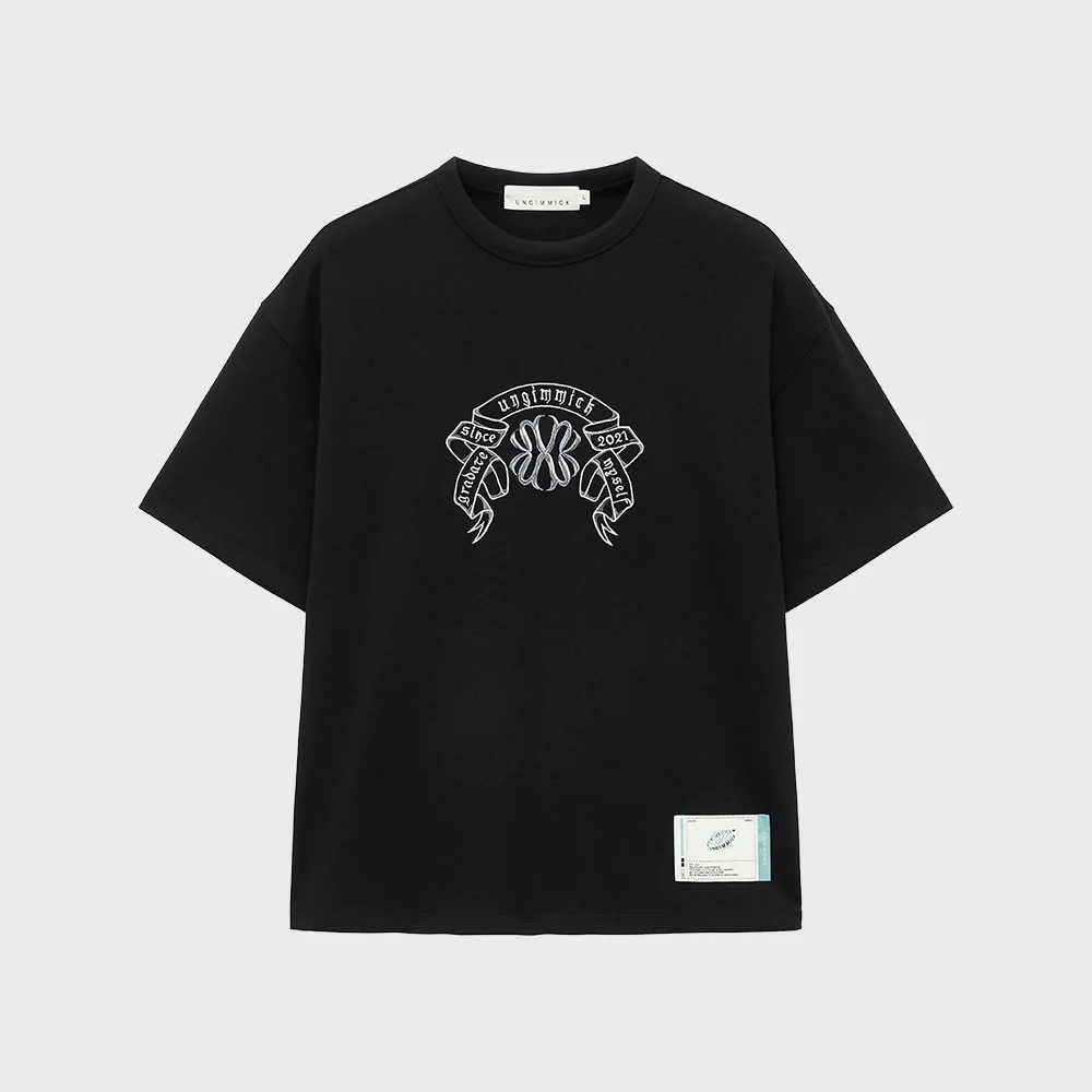 RIBBON SYMBOL T-SHIRT (BLACK)