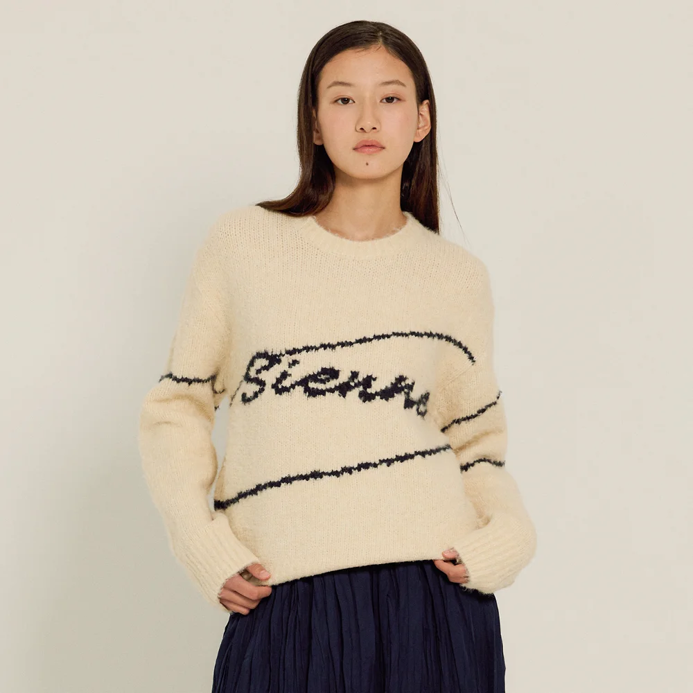 Sienne Lettering Knit (Cream)
