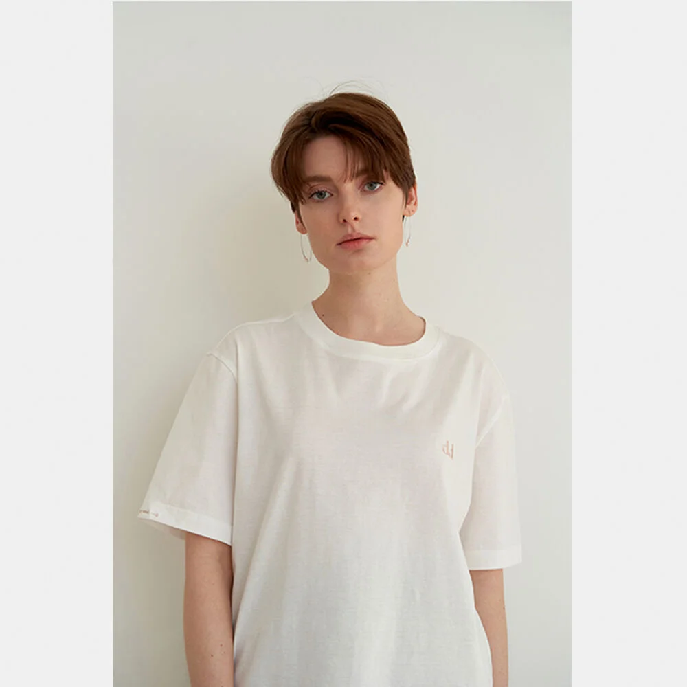 loose-fit two dd point logo t-shirt_White