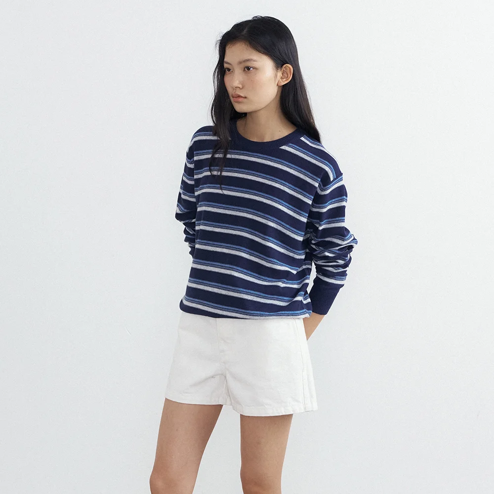 Multi Stripe Pullover (Navy Stripe)