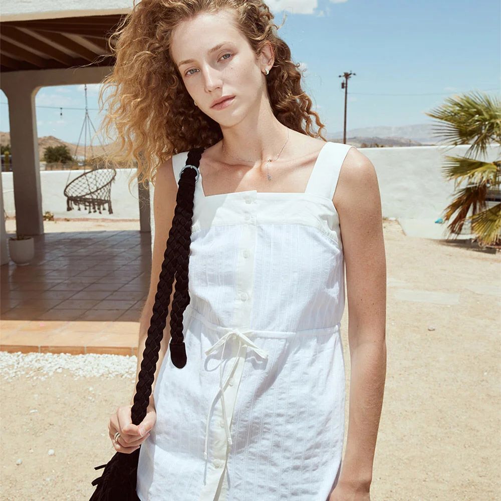 Nana cotton mini dress-sleeveless
