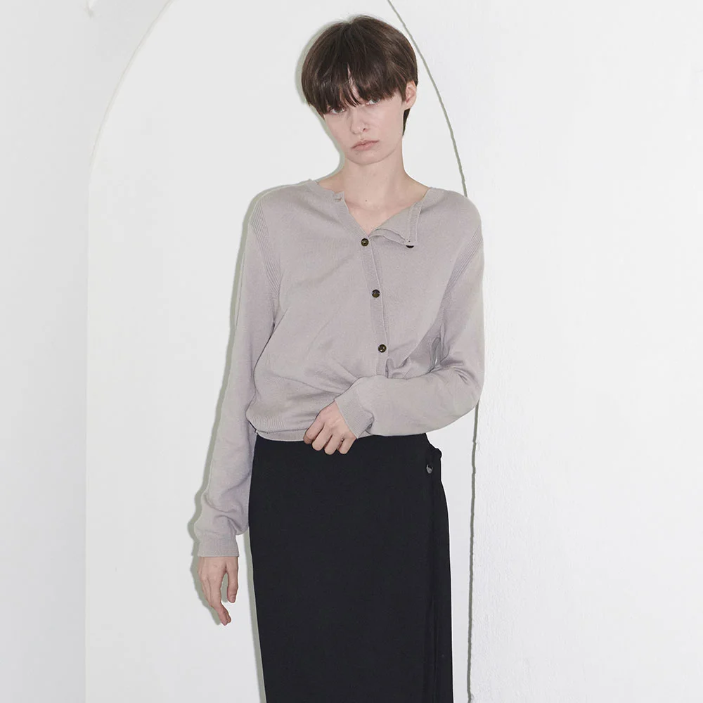 Diagonal Tied Cardigan SK4AP845_4color