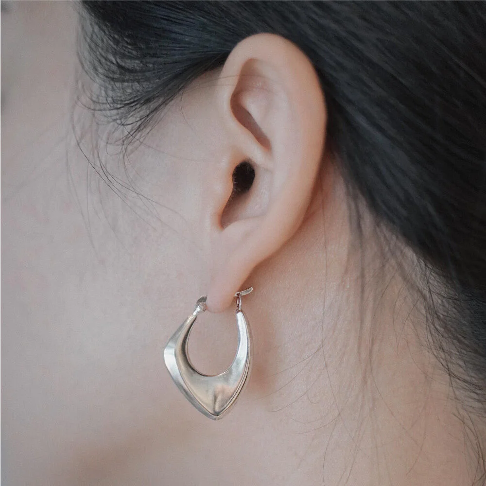 HR 23E_Triangle Ring Earring (Silver 925)