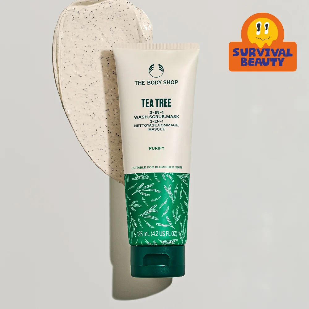 The Body Shop 茶樹 3-in-1 水洗 磨砂 面膜 125ML