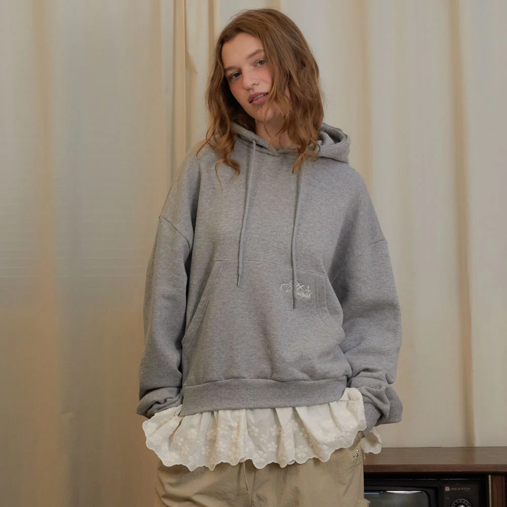 Fairy lace hoodie (Melange gray)