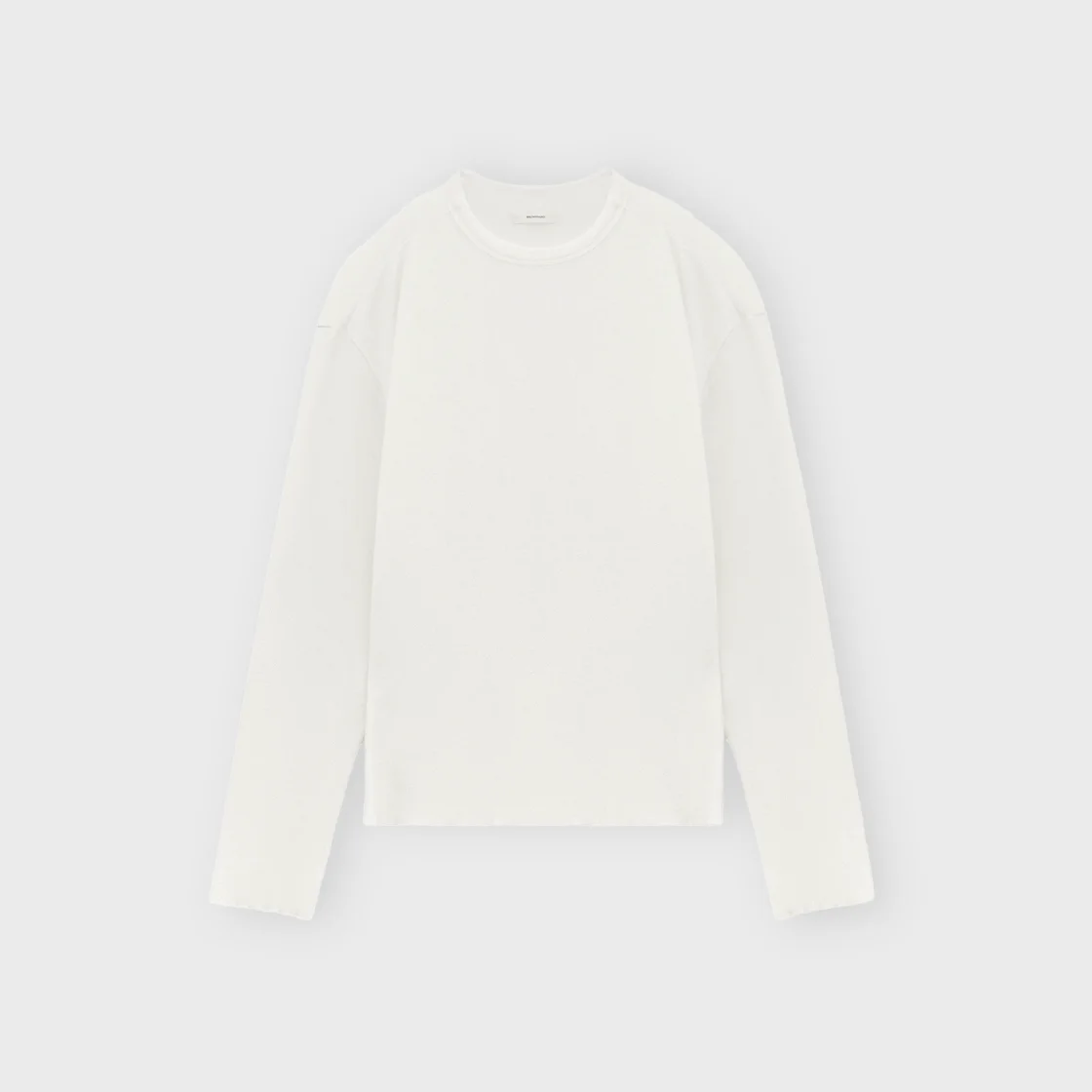 Cashmere Cut Off Long Sleeve, White