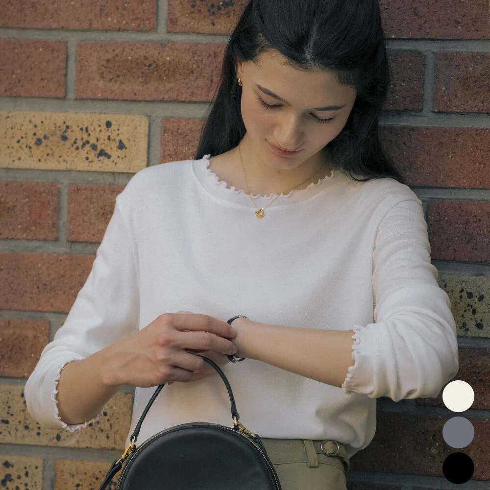 Ruffle round t-shirt _3color