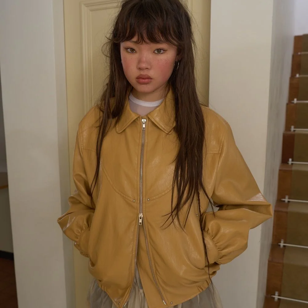 Swell Leather Jumper / Beige