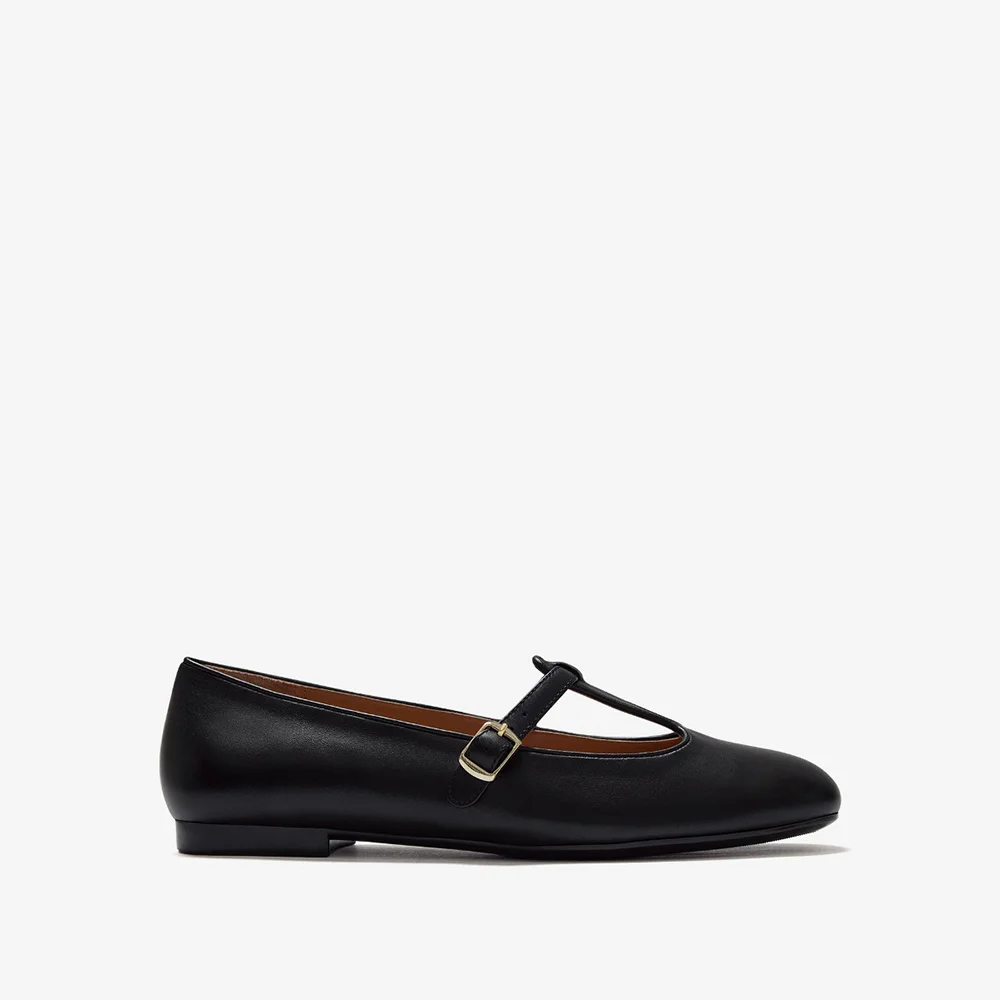 ROME 04 T-STRAP FLAT (WRM04-CRBK)