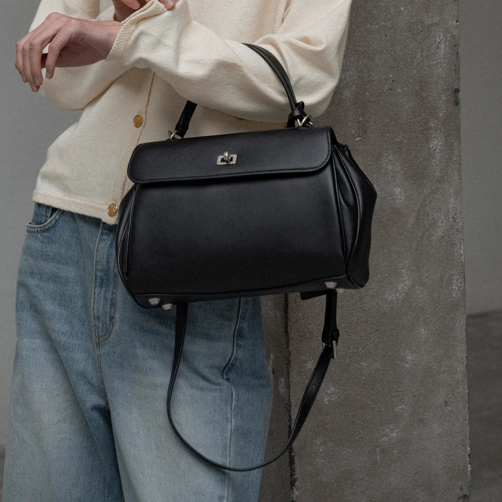 SIAC3061 Leather Michelle Bag S_Black
