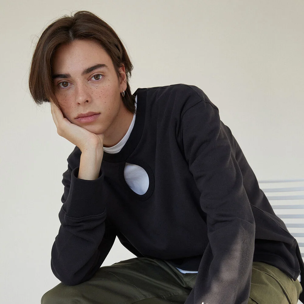 POINT HOLE SWEATSHIRT (BLACK)